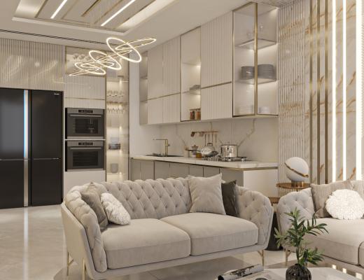 KITCHEN & LIVING MODERN DESIGN